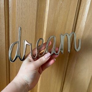🤍Silver 'text Dream' Wall /table Decor🤍